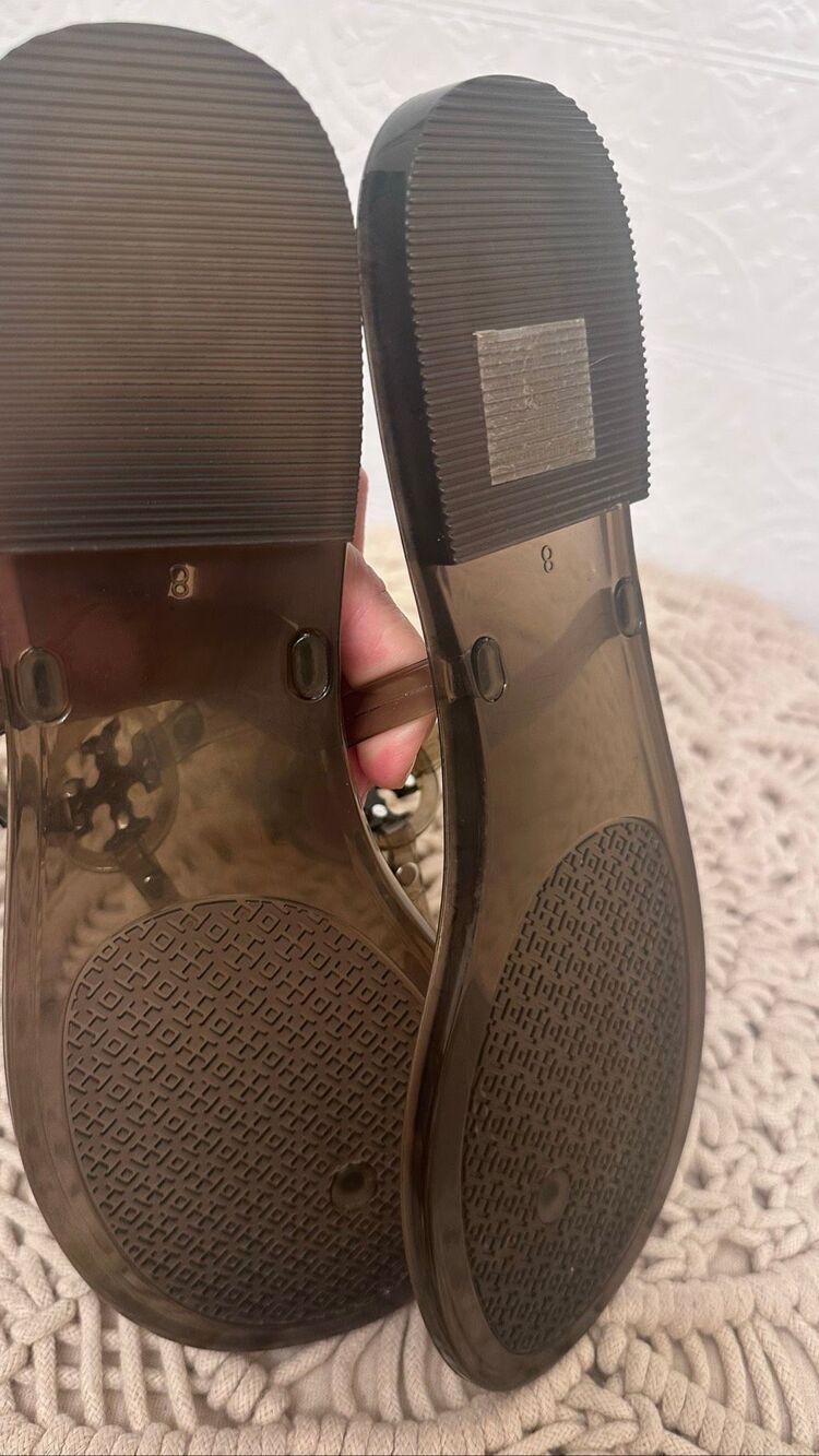 Tory Burch Black Jelly T Strap Sandals Size 8 NWOT - Picture 3 of 3